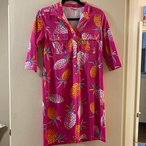 Persifor Hot Pink Pineapple Dress - Small